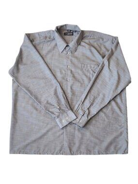 Echo Mens Light Gray Button Down Shirt Size 2XL 18 18½ Casual Long Sleeve